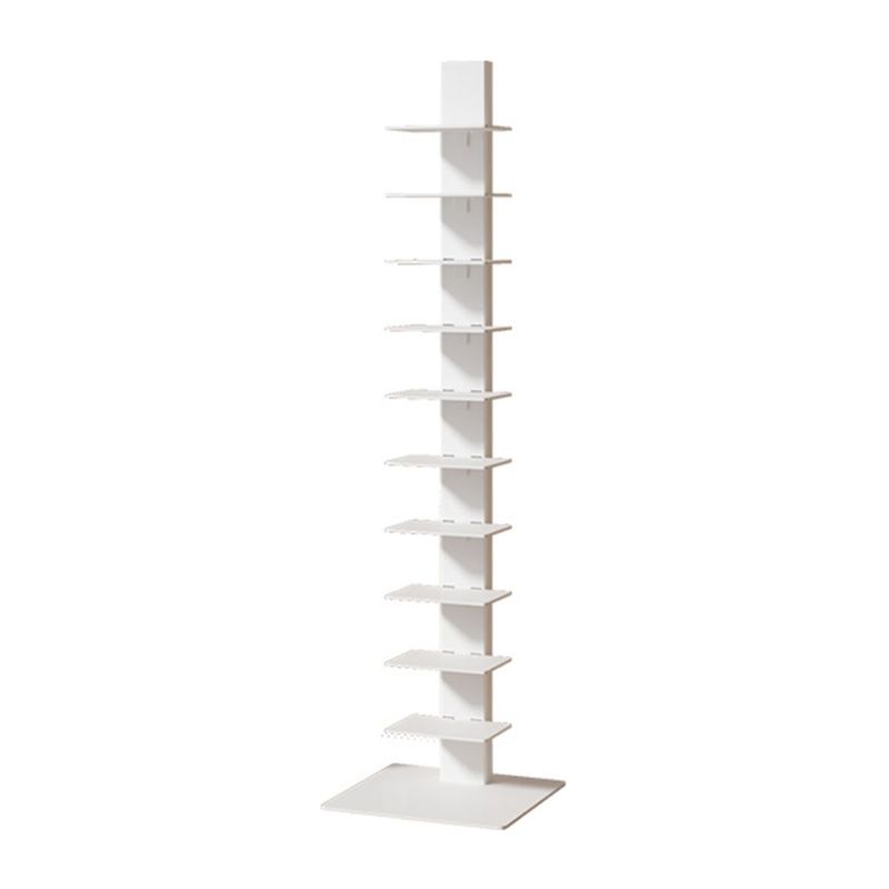 Modern Closed Back Vertical Bookshelf Metal Shelves Included Bookcase