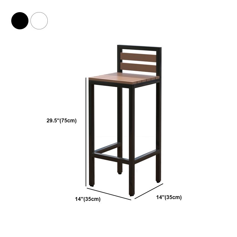 Industrial Faux Wood Pub Table Set 1/5 Pieces Bar Set with Metal Frame