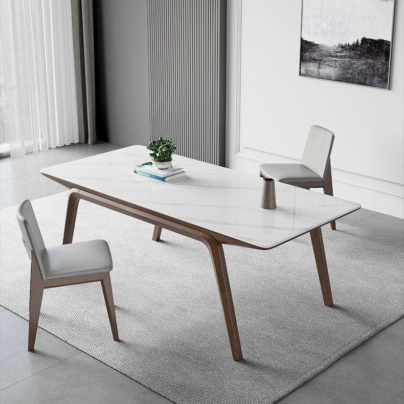 Medieval Modern Stone Dining Table Rectangle Table for Dining Room