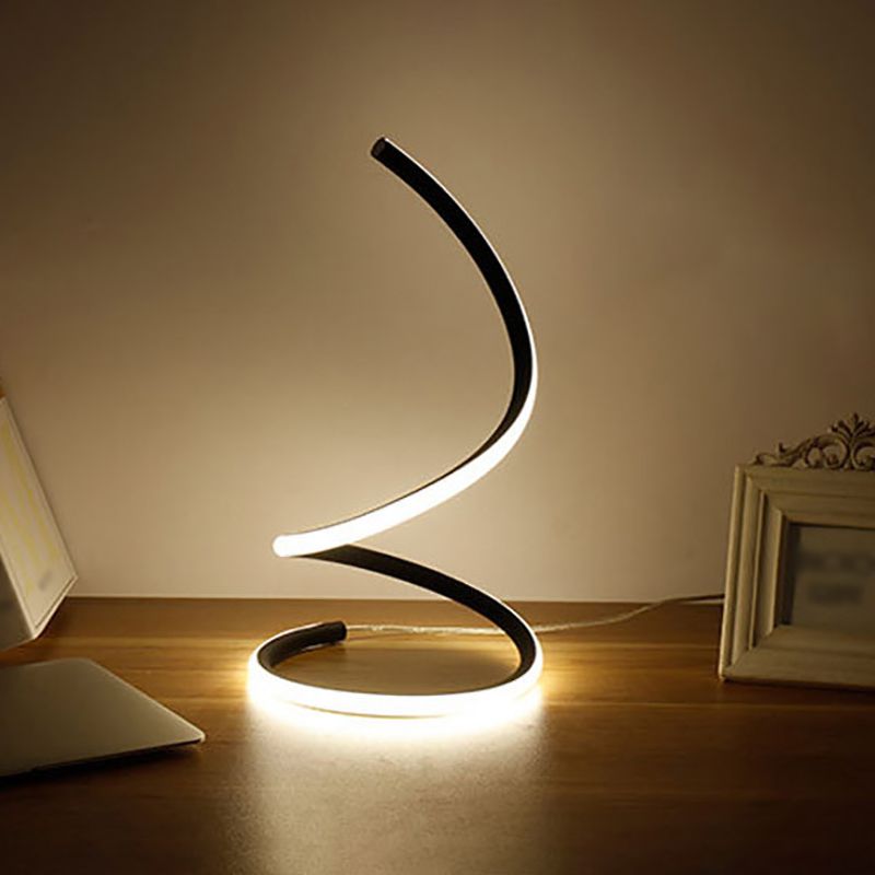 1 lampada da comodino lineare leggero lampade da comodino in metallo contemporaneo per camera da letto