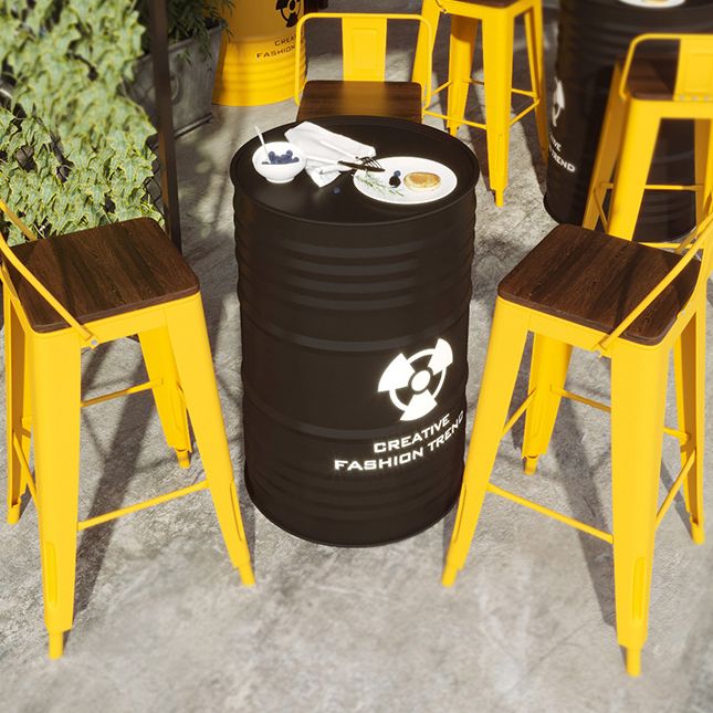 1/2/4 Pieces Industrial Bar Stool and Table Set Metal Bar Table Set