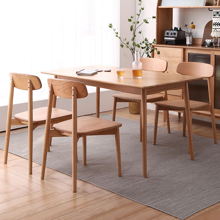 Contemporary Style 4-foot Furniture Solid Wood Dining Table Rectangle for Home