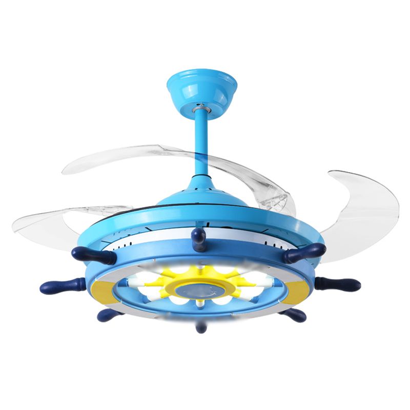 Kinderstil Deckenlüfter LED LED LED LABLAME mit Acryl für Wohnzimmer