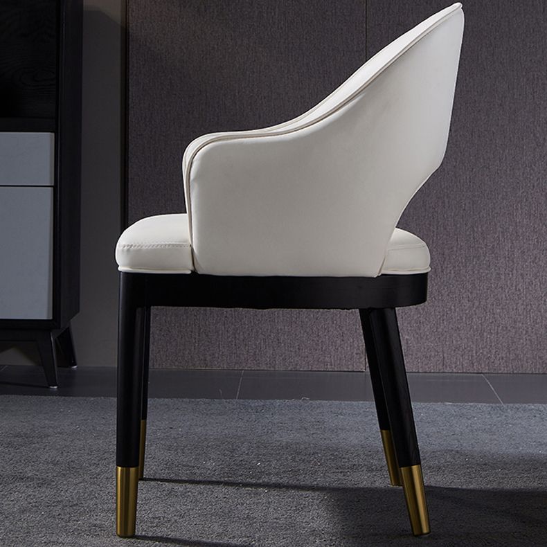 Sillas de comedor de madera Glam, sillones de comedor de cuero para uso en restaurantes