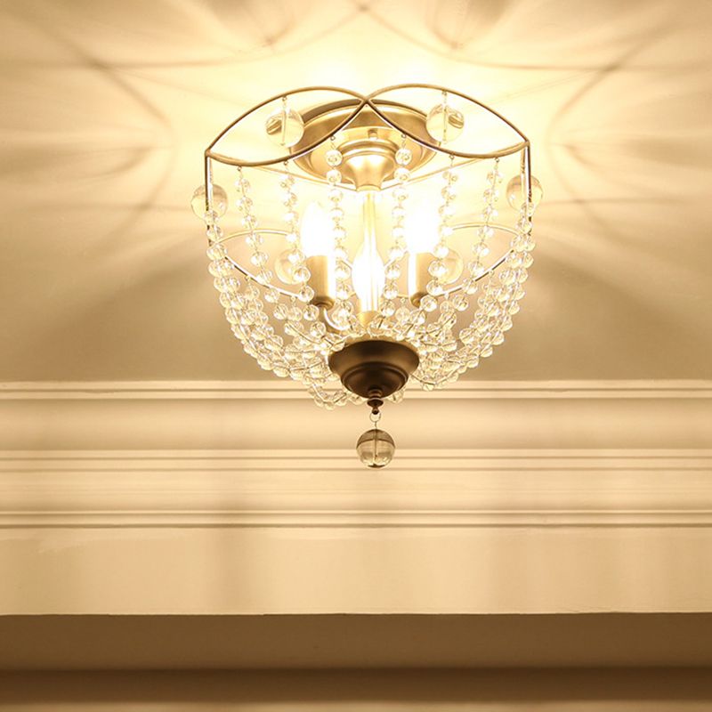 Cesto rustico semifulco semifulgola lampada a 3 luci a 3 litri supporti in oro per camera da letto