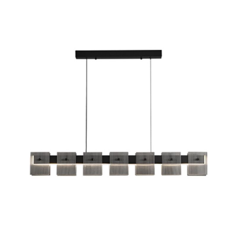 Glass Island Pendant Modern Style Island Light Fixtures for Dining Room