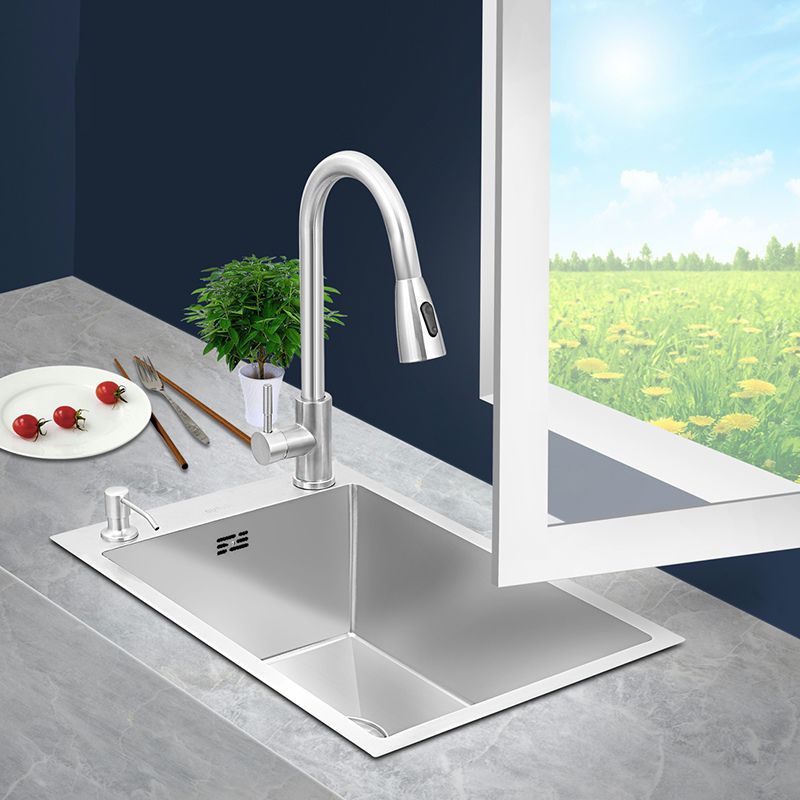 Modern Style Kitchen Sink Stainless Steel Soundproof Kitchen Sink with Basket Strainer