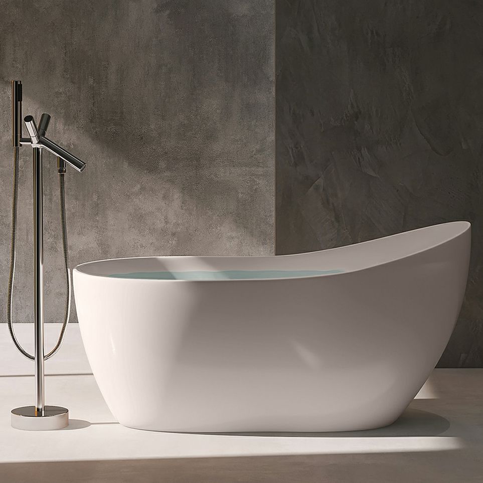 Modern Style Freestanding Soaking Bathtub Single Slipper Acrylic Bathtub for Bathroom
