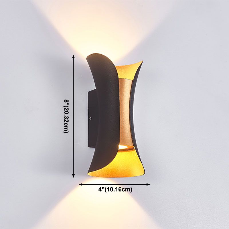 Lámpara de montaje de pared de aluminio de 2 luces moderna.