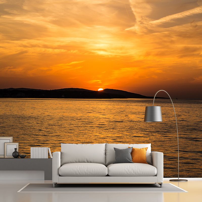 Beautiful Sea Mural Decal Eco-friendly Wallpaper Customized Wall Covering for Bathroom