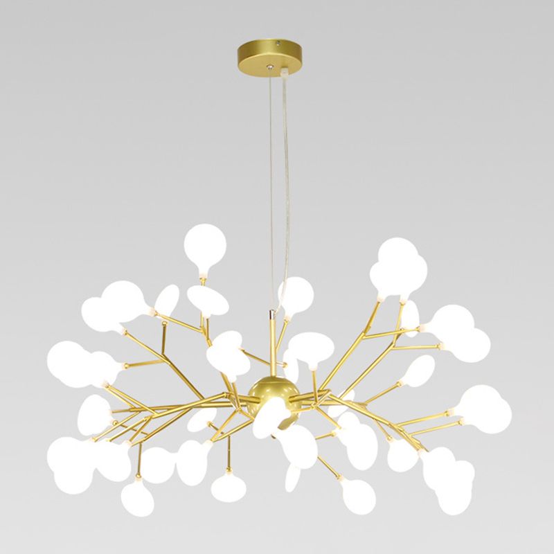 Metal Unique Shape Chandelier Light Modern Style Multi Light Hanging Lamp for Bedroom