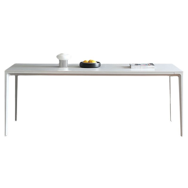 Modern Aluminium Dining Table Set 1/4/5/7 Pieces Rectangle Dinette Set with Sintered Stone