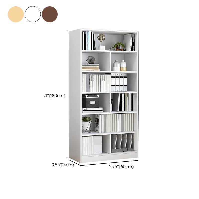 Standard Engineered Wood Book Shelf Contemporary Closed Back Bookshelf