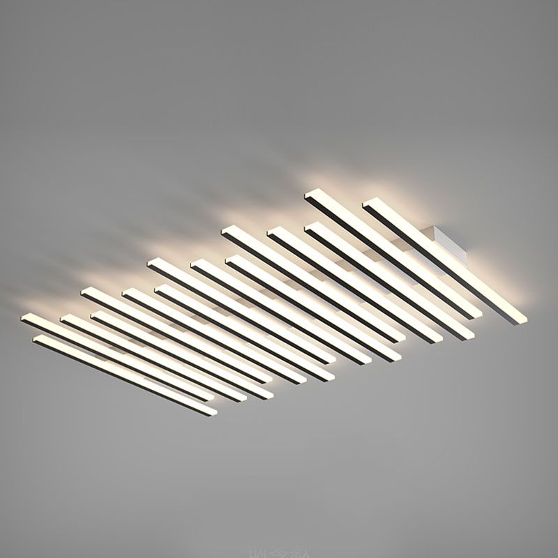 Éclairage encastré linéaire moderne LED plafonnier encastré avec abat - jour acrylique