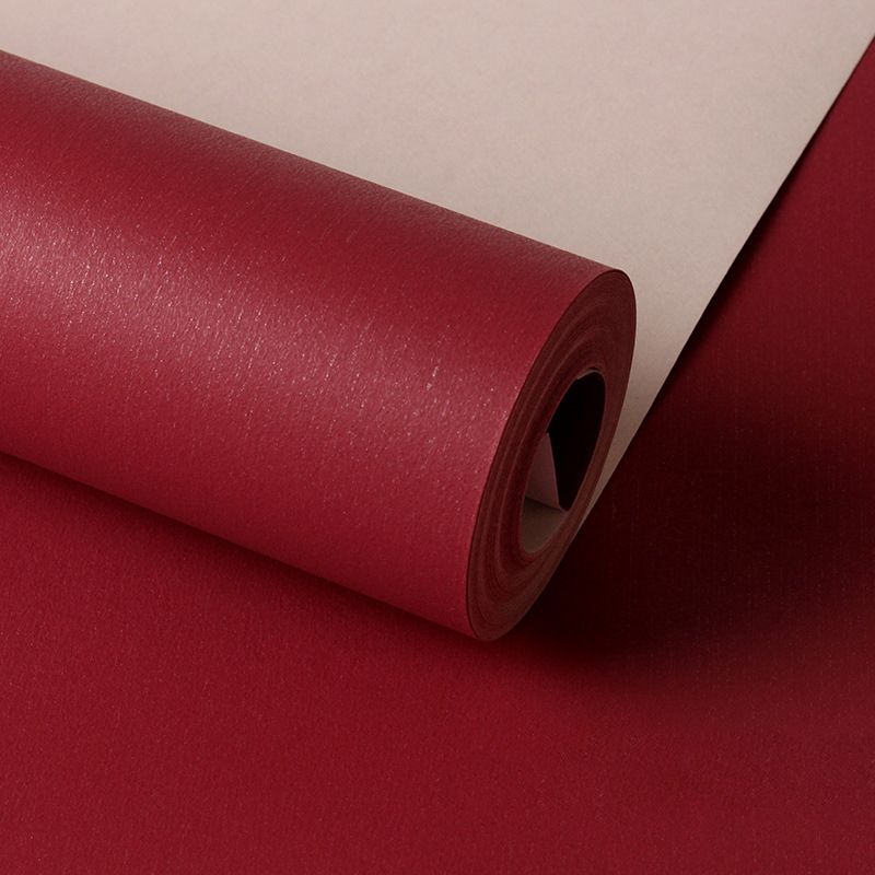 Minimalist Solid Color Wallpaper Roll Stain Resistant Wall Covering for Living Room