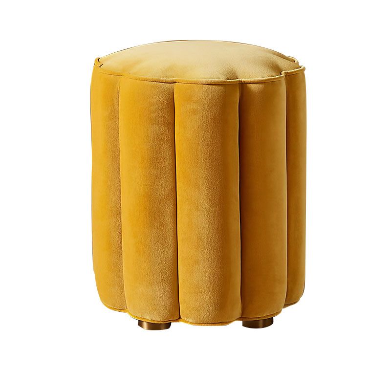 Solid Color Flannel Standard Stool Modern Style Simple Unique Shape Stool