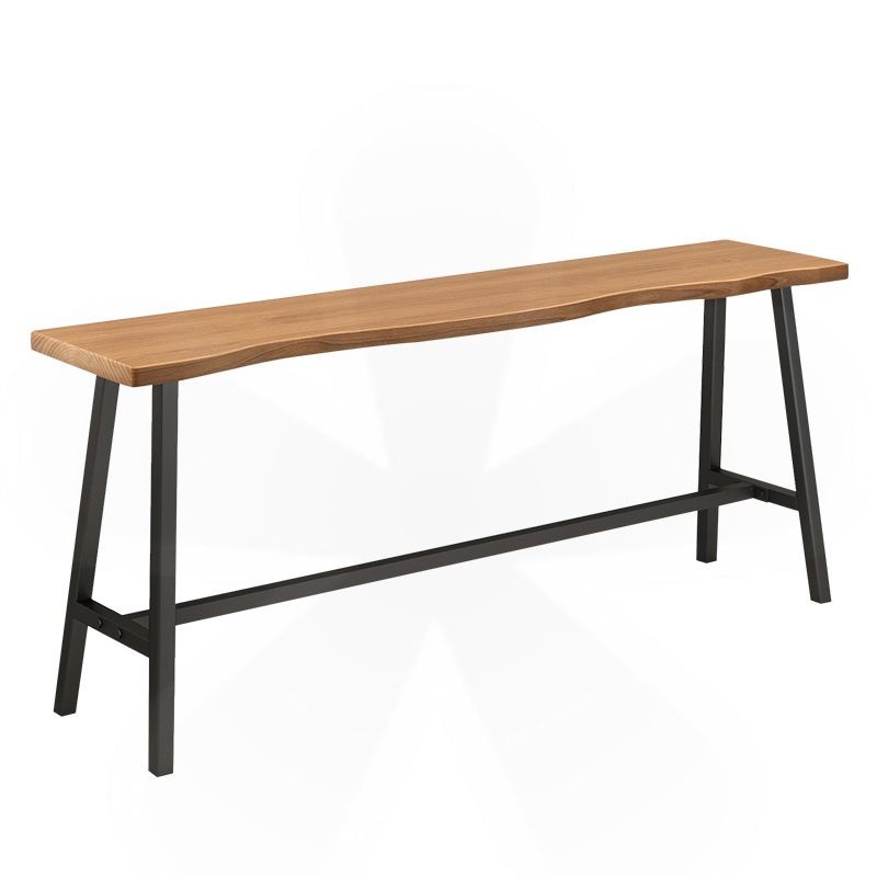 Pine Solid Wood Bar Dining Table Industrial Rectangle Bar Height Table