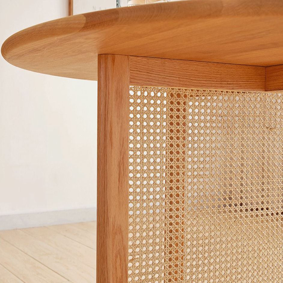 Solid Wood Dining Table Set 1/3/5 Pcs Round Dining Table with Windsor Chairs