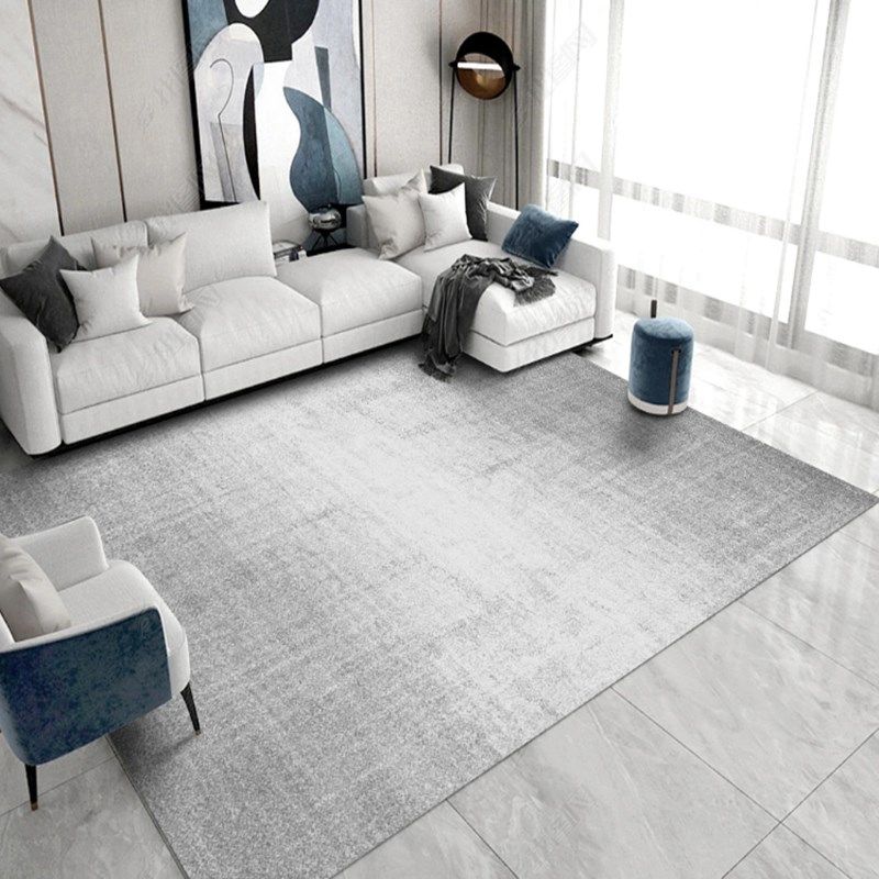 Grey Tone Modern Area Carpet Polyester Mottled Effect Indoor Rug Anti-Slip Backing Carpet for Living Room