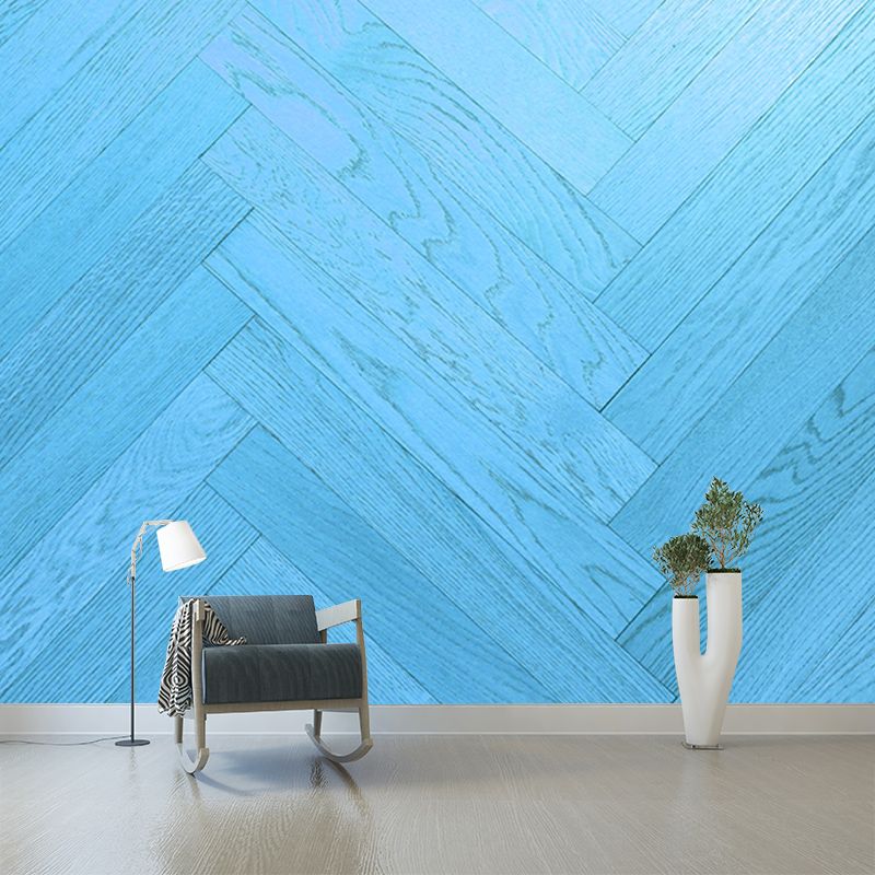 Simple Wood Grain Mural Wallpaper for Sitting Room, Moisture Resistant