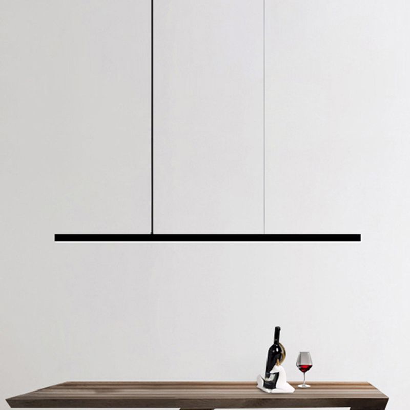 Nordic LED Island Lighting Fixture Simple Metallic Pendant Light for Dining Room