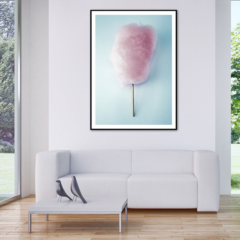 Cotton Candy Wall Art Pink Modernist Canvas Print for Girls Bedroom, Multiple Sizes