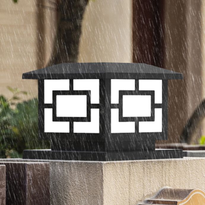 Contemporary LED Pillar Light Simple LED Solar Lighting Fixture for Garden