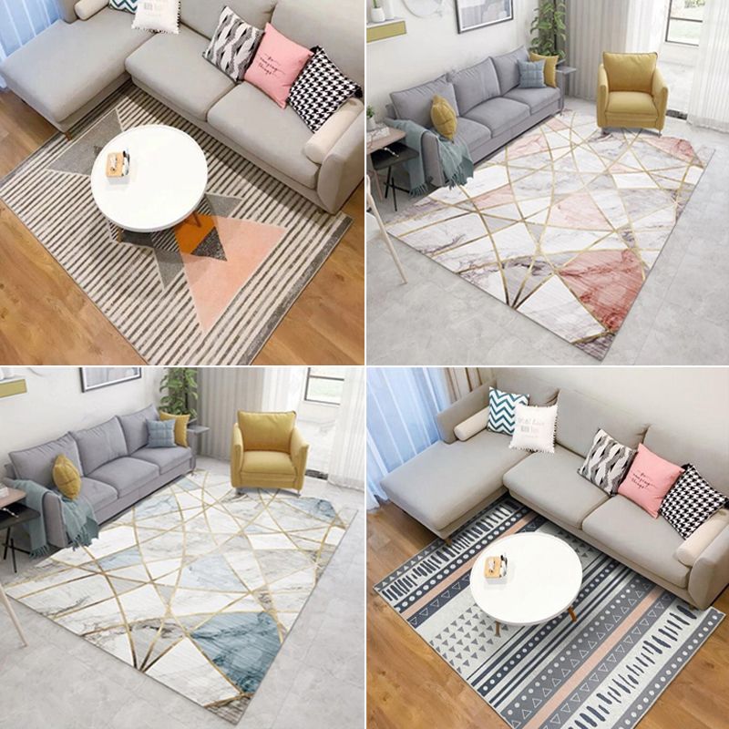 Rapis amérindien nostalgique tapis géométrique multicolo-couleur tapis de support antidérapant résistant antidérapant résistant pour la décoration