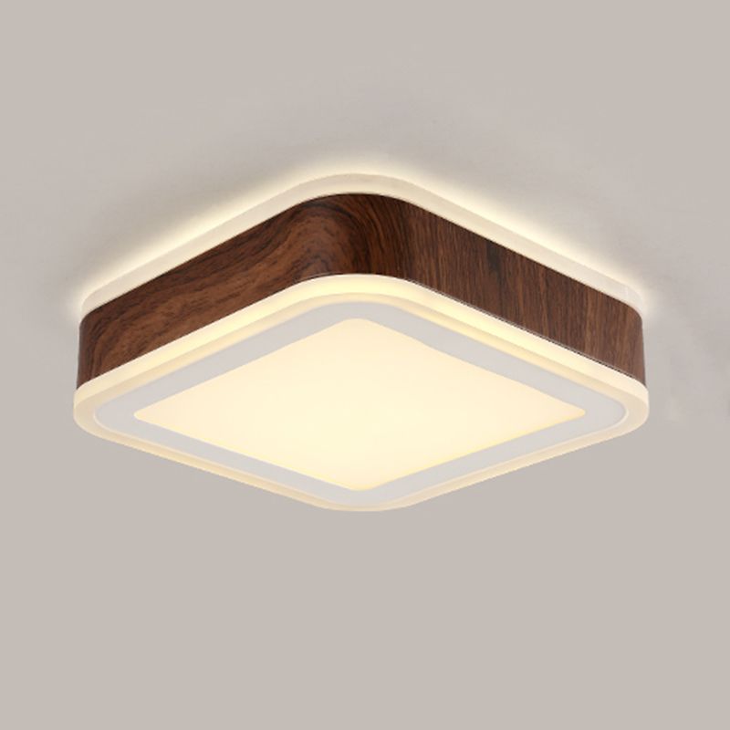 Modern Metal Flush Mount Circle Shape Ceiling Light with Acrylic Shade for Passage