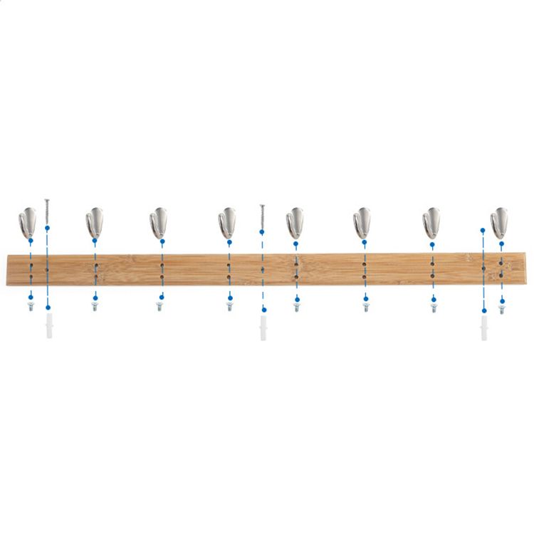 Modern Wooden Coat Hanger Wall-Mounted Hooks Hall Tree Coat Rack