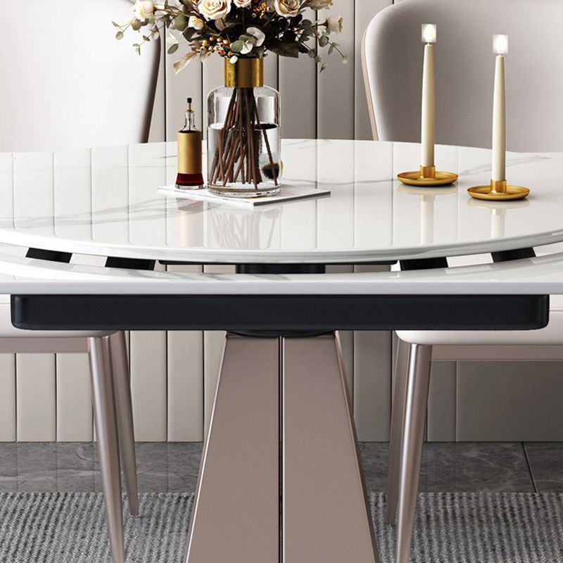 Modern 1/2/5/7 Pieces Dining Set Stone Collapsible Dining Table for Dining Room