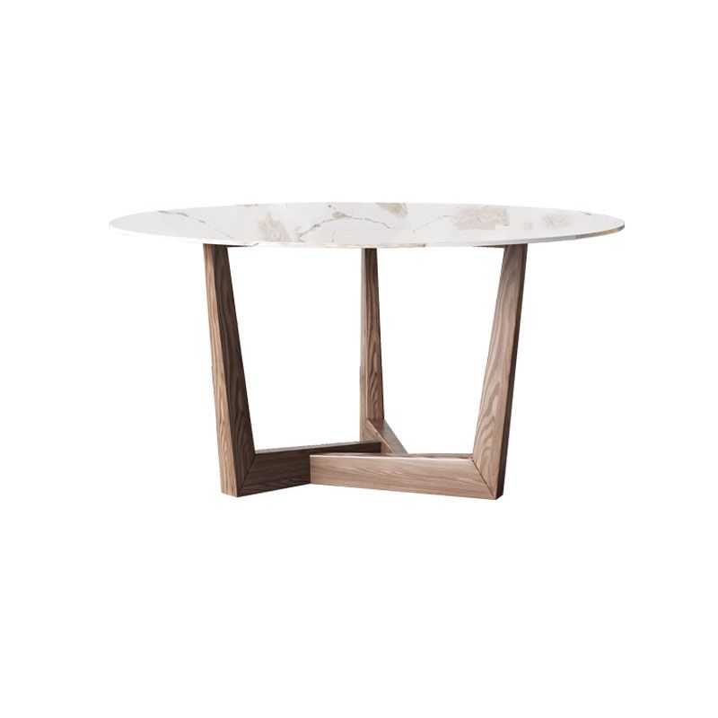 Round Dining Table Set 1/4/5/7 Pcs Solid Wood Frame Dining Table and Chairs