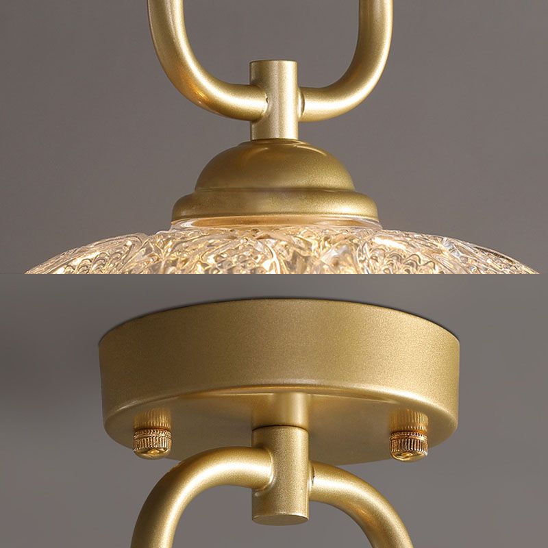Glass Shaded Semi Flush Mount Ceiling Light Nordic Gold Ceiling Flush Mount Light