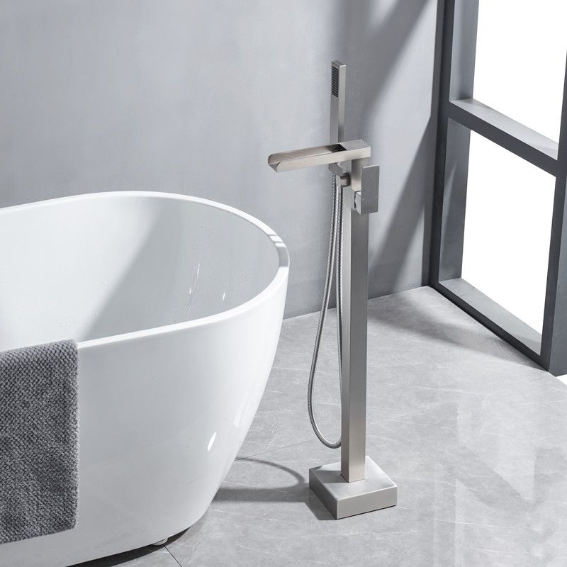 Floor Mounted Copper Freestanding Tub Filler Freestanding Low Arc Tub Filler Trim
