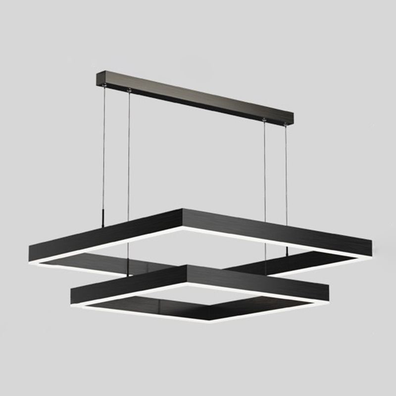 Moderno minimalismo a ciondolo a pendente a pendente chandelier kit di luce sospesa in metallo per soggiorno