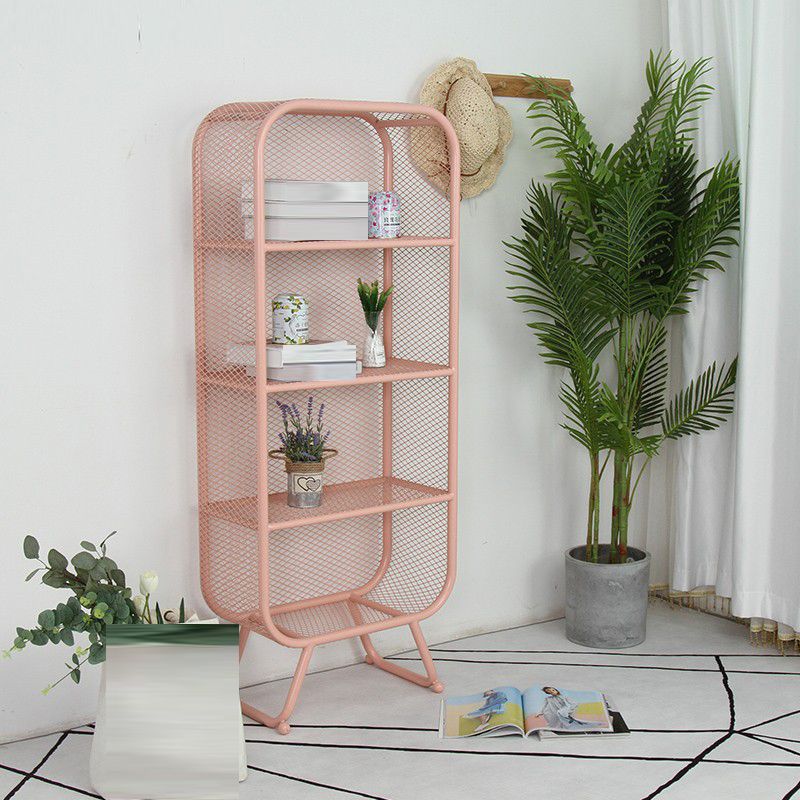 Scandinavian Antique Finish Shelf Bookcase Metal Standard Bookshelf