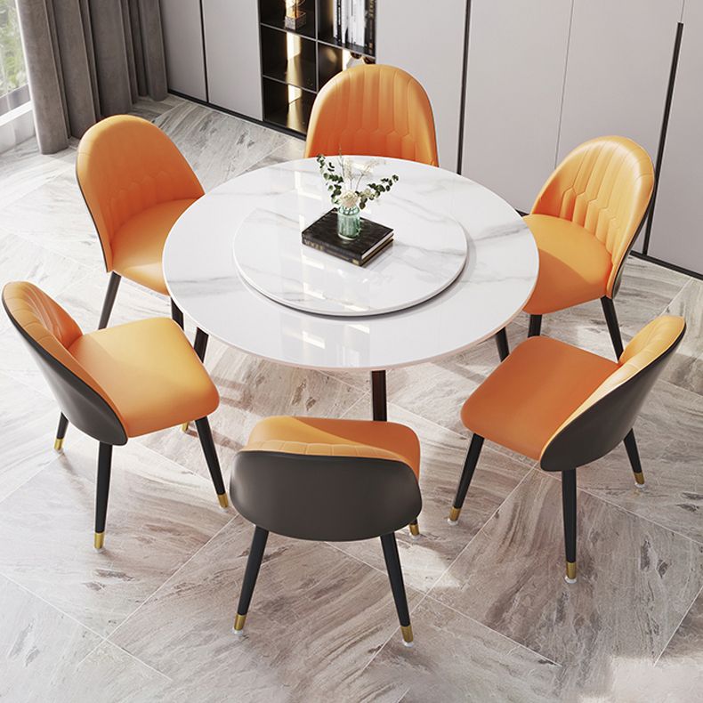 1/4/7 pc's metaal moderne eetkamer set met ronde tafel eetgelegenheden set
