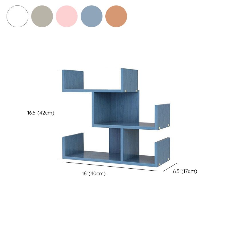 Modern Style Open Back Bookshelf Engineered Wood Bookcase with Shelves