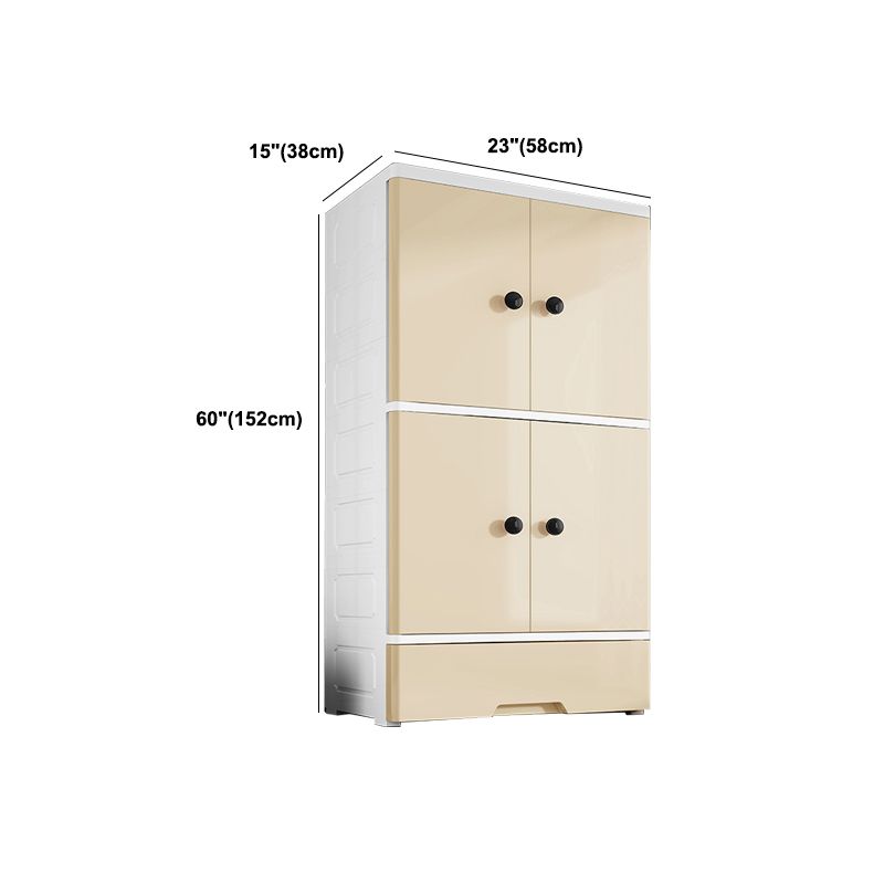 Contemporary Wardrobe Armoire Plastic Wardrobe Closet with Legs