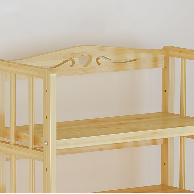 Adjustable Wood Book Shelf Bamboo Natural Shelf Bookcase Open Shelf Shelves Included