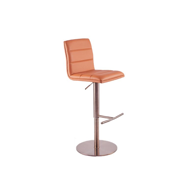 Glam Style Faux Leather Barstool Liftable Counter Bar Stool for Kitchen