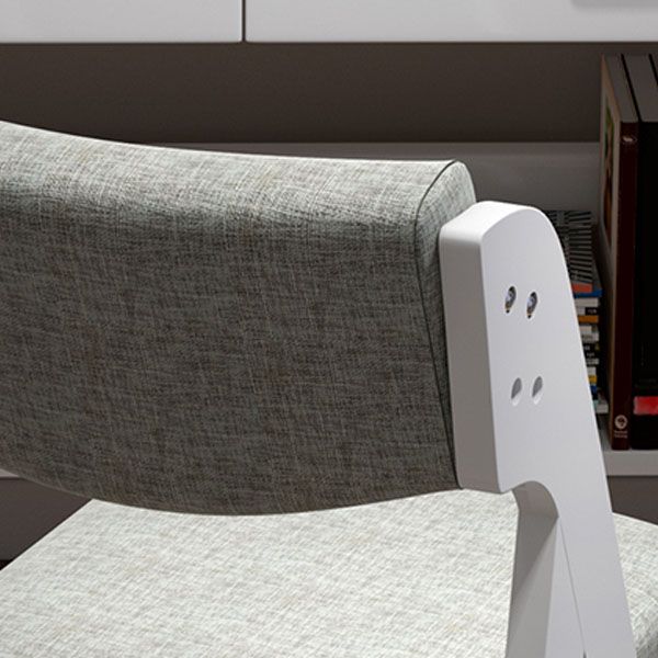 Contemporary Dining Chair Open Back Dining Armless Side Chair with Wooden Legs