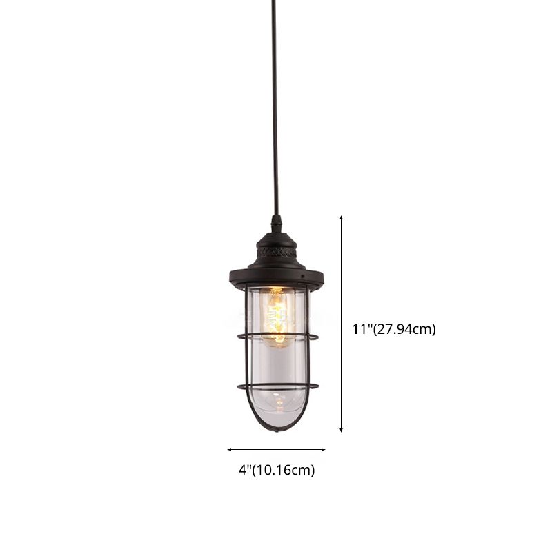 3 Cage lumineuse Loute de plafond suspendu industriel Films de pendentif métallique pour restaurant