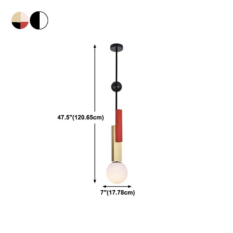 Pendentif en forme de globe coloré