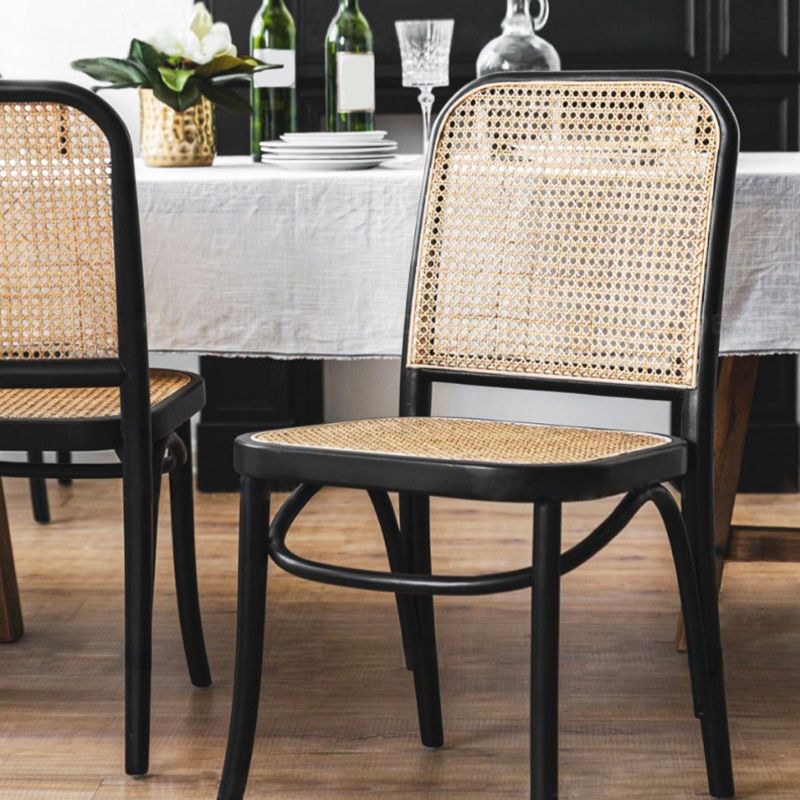 Modern Style Chair Solid Wood Open Back Dining Chair for Home
