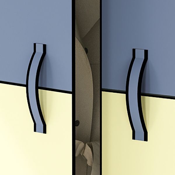 Modern Style Metal Frame Wardrobe Foldable Wardrobe with Garment Rod