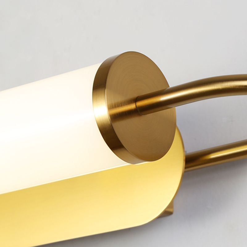 Moderno lampada da parete bronzo bronzo lampada a parete in metallo a 1 luce per bagno
