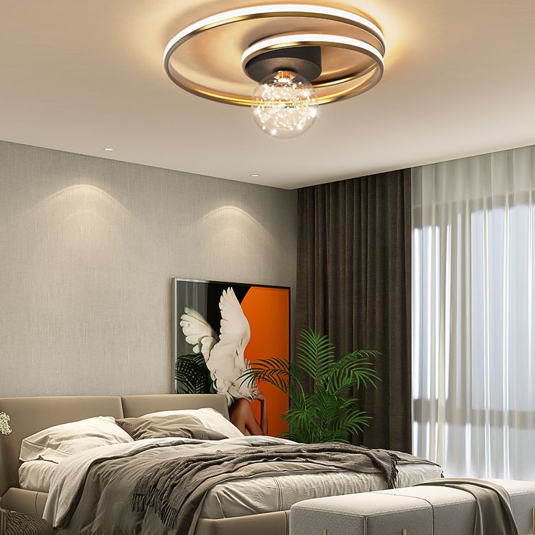 Metalen Starry Plafond Opgezette Licht Moderne Stijl LED Gouden Plafond Mount Lamp