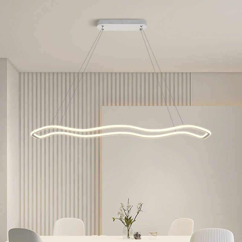 Wedelnde aufgehängte Beleuchtungsstoffe moderne Kronleuchter für Esszimmer Acryl