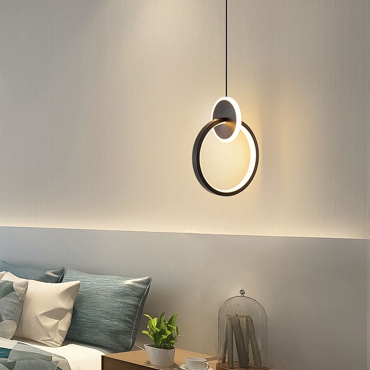 Eigentijdse stijl geometrie vorm hanglampen metalen hangende lampen in zwart